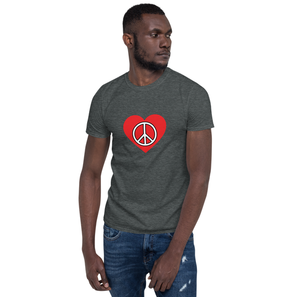"Peace & Love" t-shirt (black, white, navy, grey)