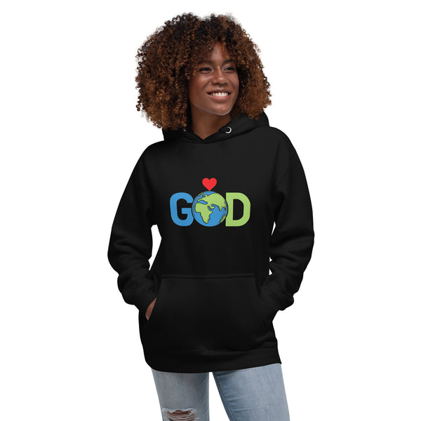 "Love God" hoodie (black, white)
