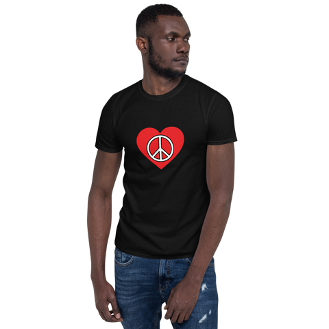 "Peace & Love" t-shirt (black, white, navy, grey)