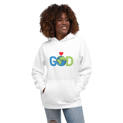 "Love God" hoodie (black, white)