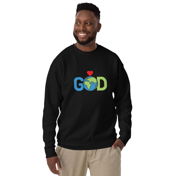 "Love God" sweatshirt (black, white, navy)